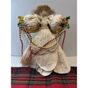 Angel Topper / Paper / Crepe / Folk Tree Topper / Vintage